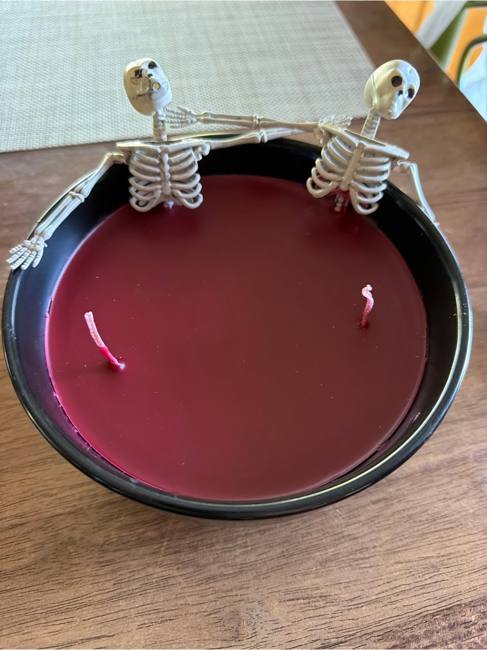 Halloween candle skeletons bloodbath